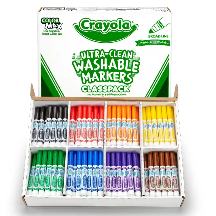 Crayola® Washable Broad Line Markers Classpack®