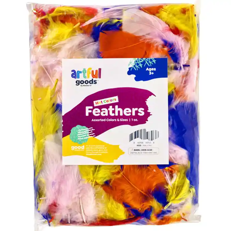 Artful Goods® Feathers, Hot Colors