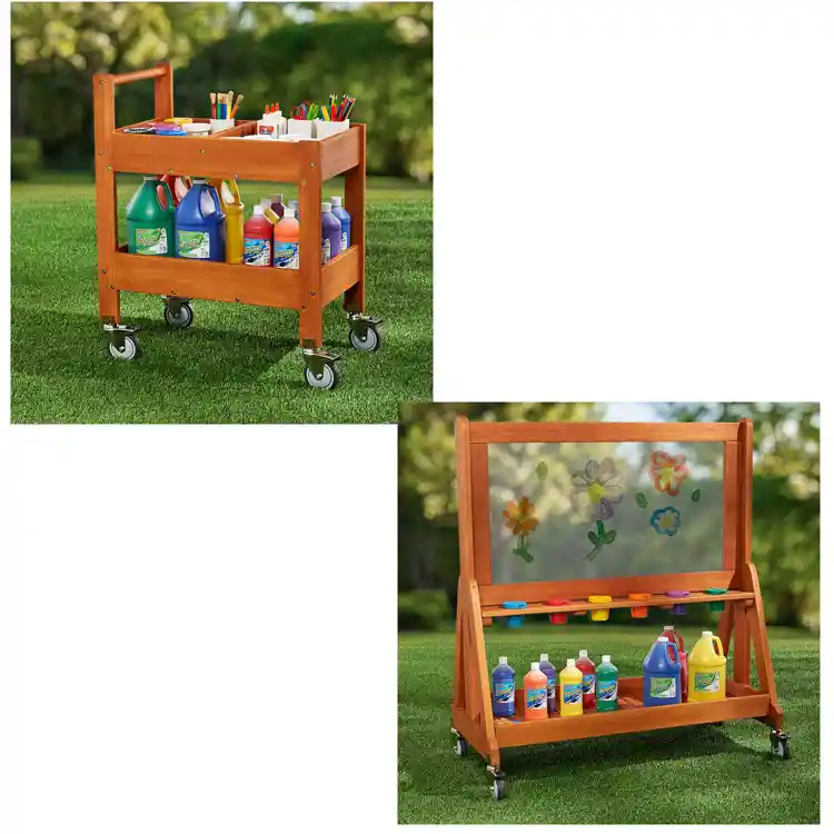 Outdoor Paint Wall & Supply Cart