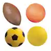 Coated Foam Balls, Set of 4