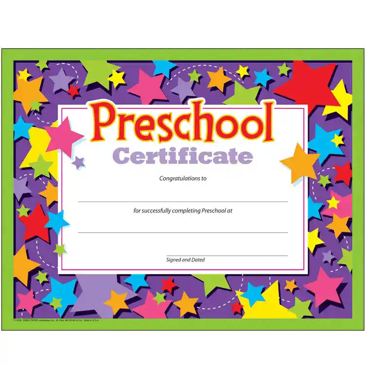 Preschool Certificate