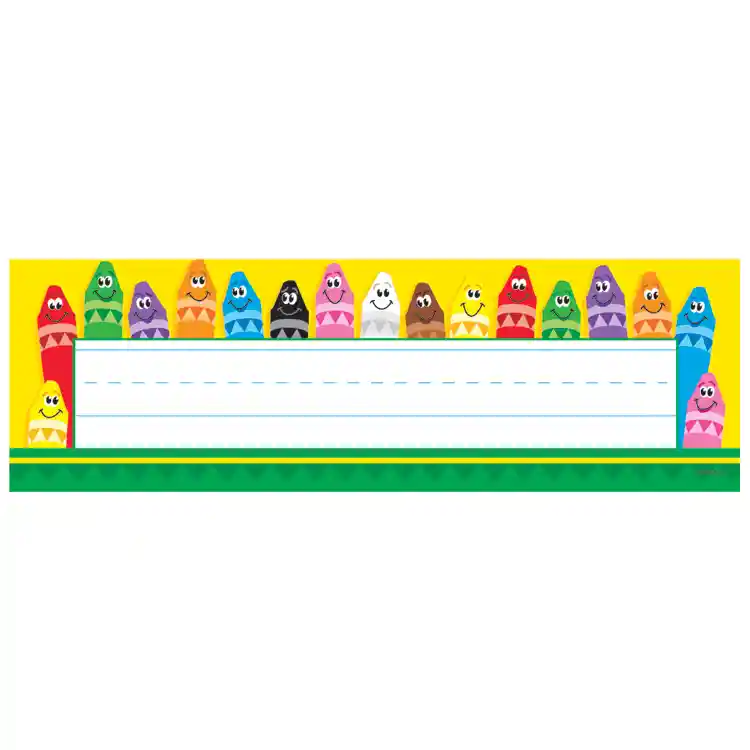 Colorful Crayons Desk Toppers® Name Plates