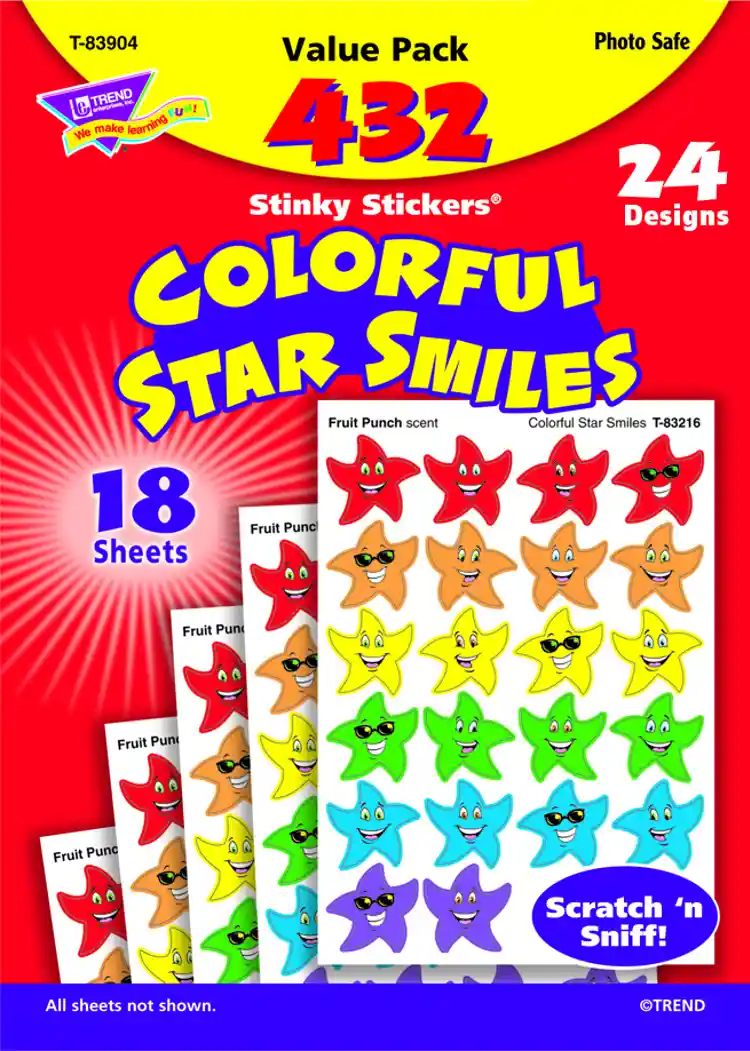 Colorful Star Smiles Stinky Stickers® Variety Pack